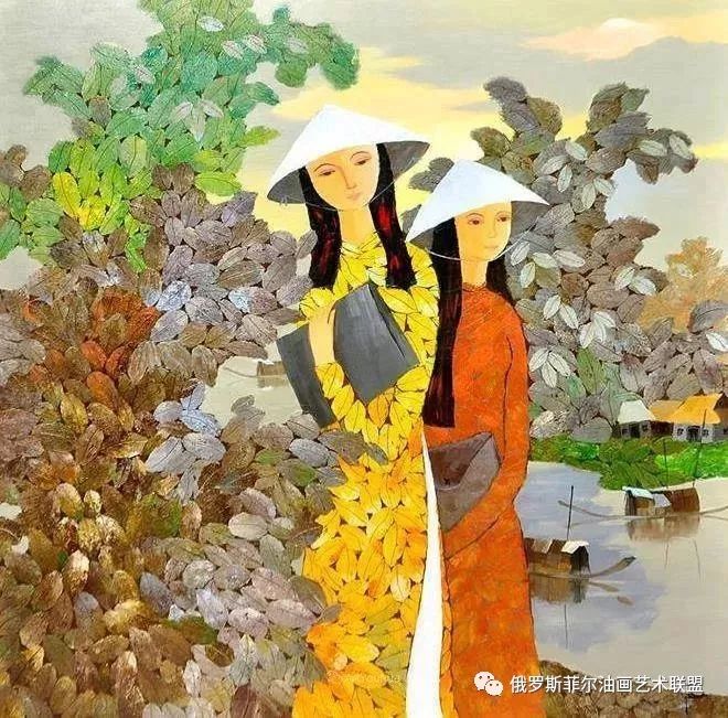 这画风太惊艳了越南画家阮奎坦绘画作品赏析