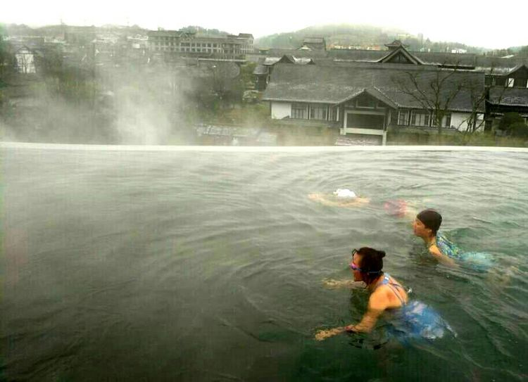 千年古邑贵州瓮安花间池温泉度假区露天温泉等您来享受