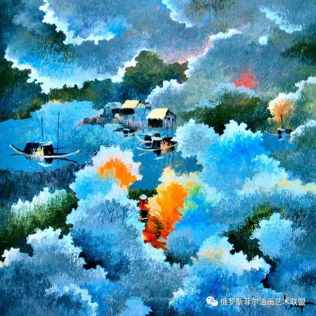 这画风太惊艳了越南画家阮奎坦绘画作品赏析