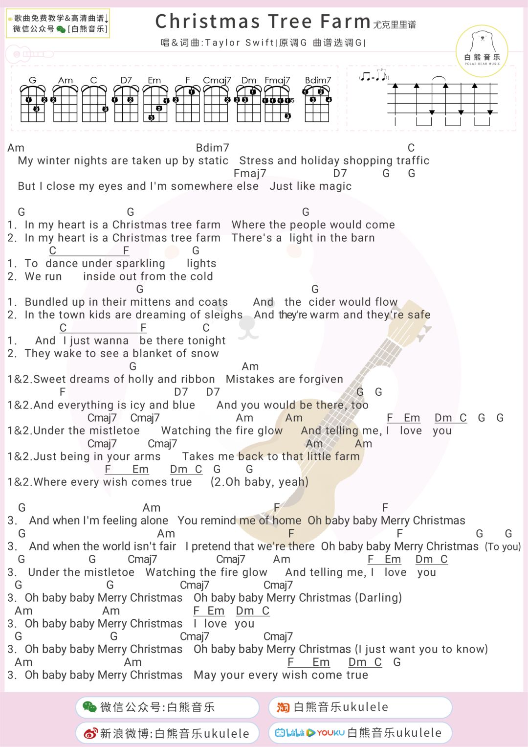 白熊音乐指弹曲谱_白熊头像(3)