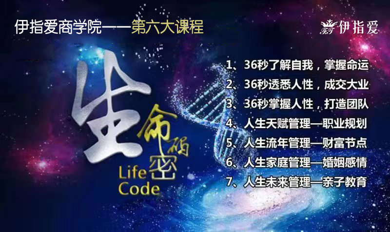 课程五:生命密码了解人性36秒了解自我,掌握命运36秒熟悉人性,成交