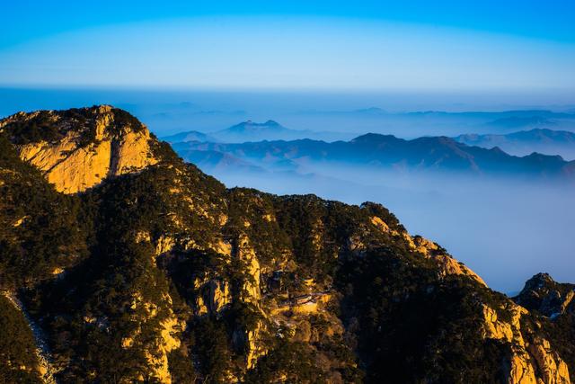 游泰山看四个奇观:泰山日出,云海玉盘,晚霞夕照,黄河金带