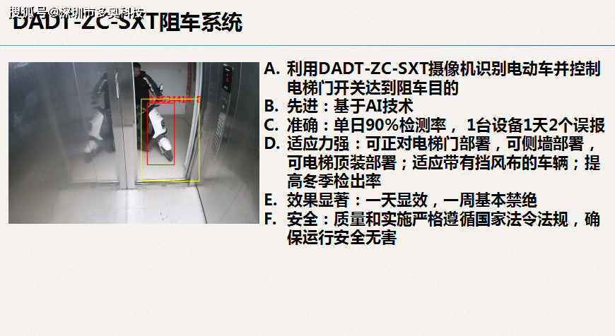 电梯主动安全解决方案之阻(禁,挡)车系统