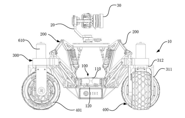 大疆无人车专利曝光 加装360度全向轮及稳定摄像头