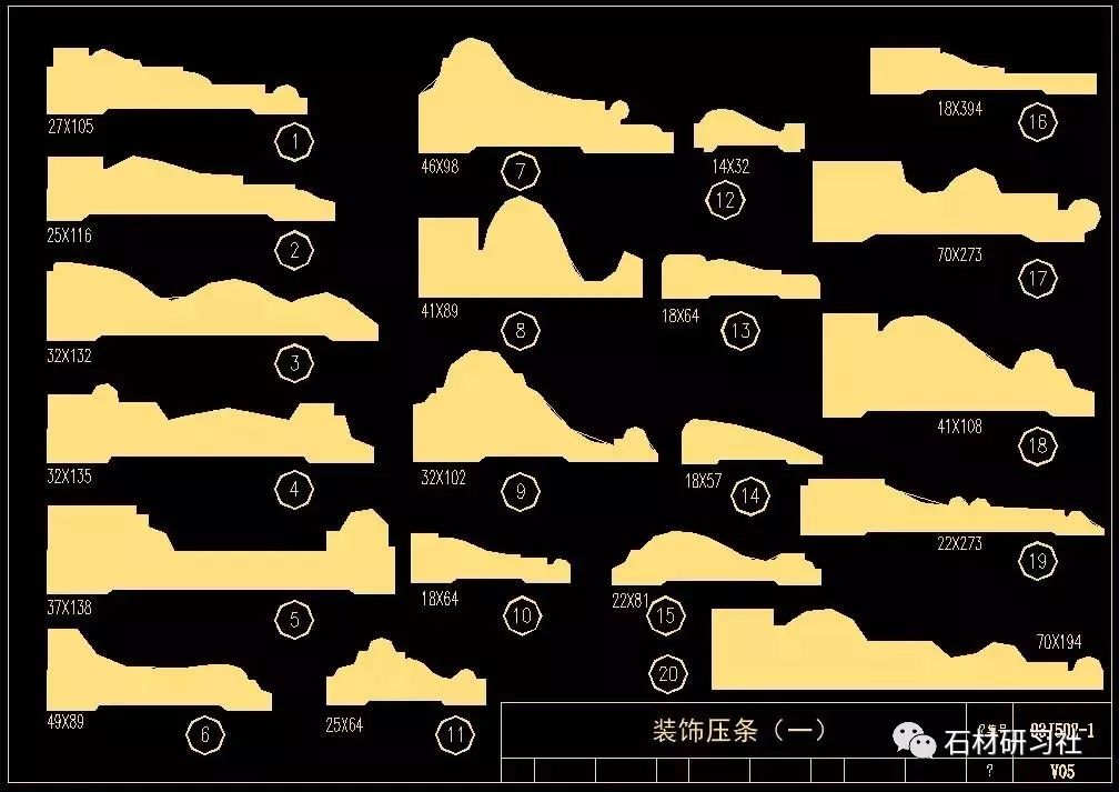 精华图集 | 石材cad装饰线条图集,快收藏起来吧