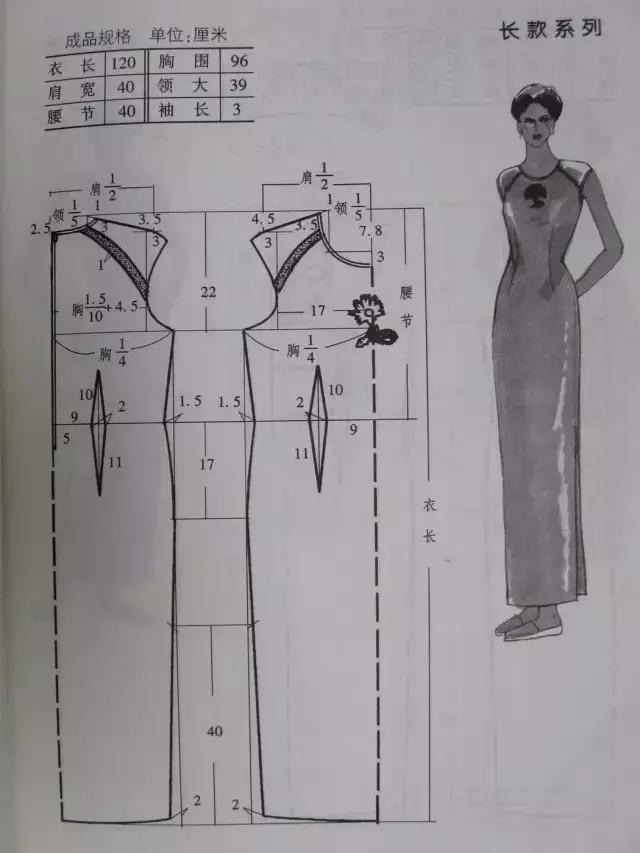 干货| 旗袍裙的设计与裁剪图