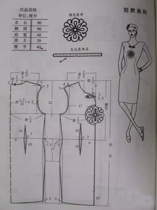 干货| 旗袍裙的设计与裁剪图