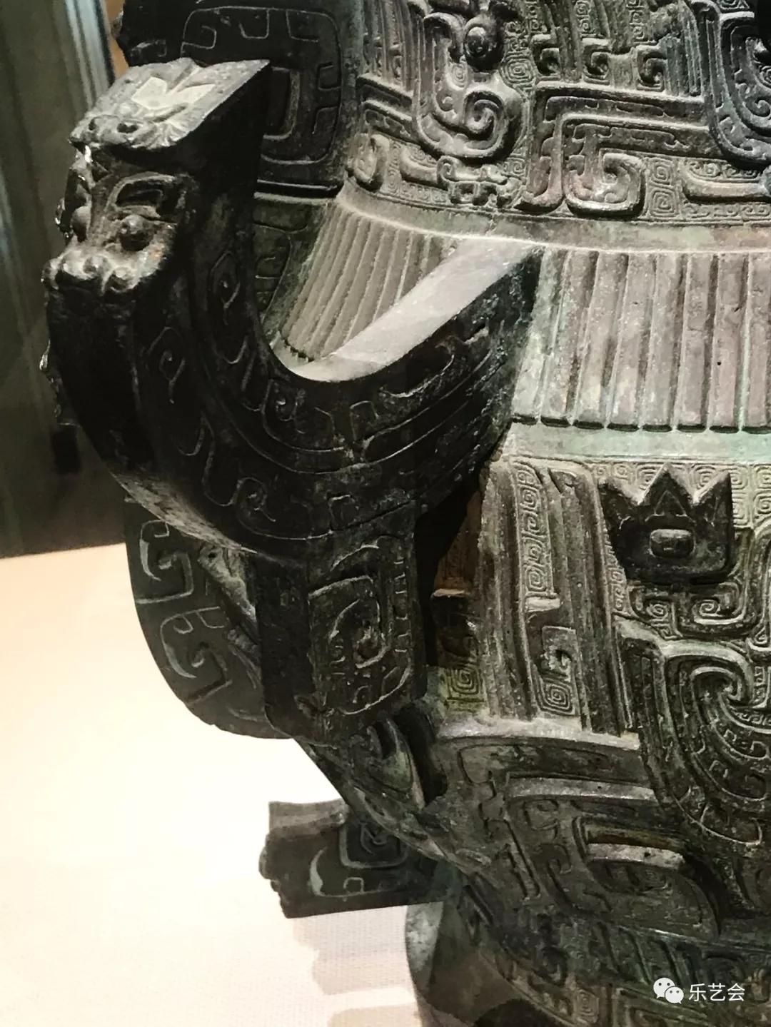 古董，藏友旧藏寄売，青銅製，「商獸面紋提梁器」祭祀品，附葬品