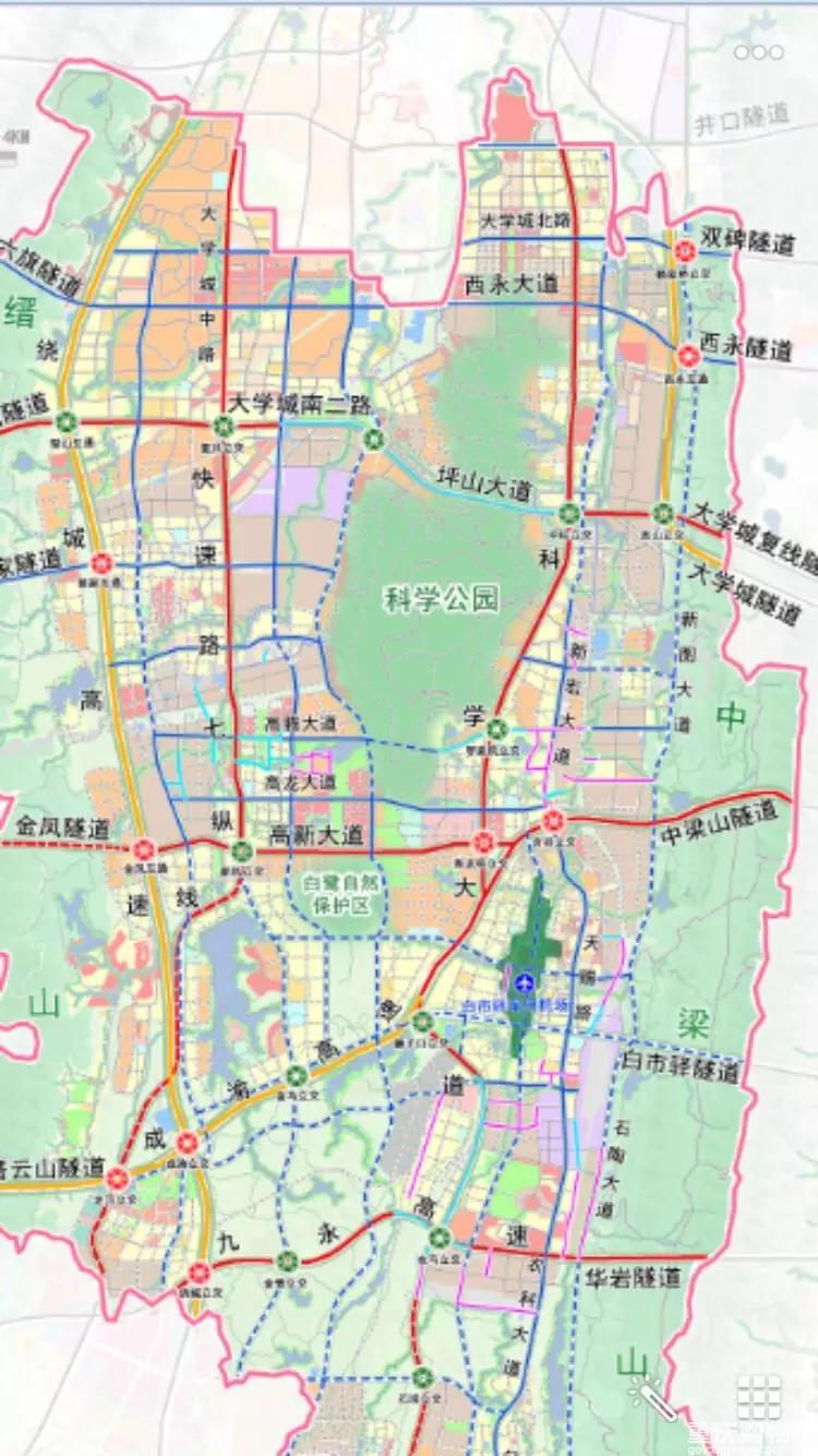 沙坪坝区曾家镇,西永街道,虎溪街道,香炉山街道全域;重庆高新区直管园