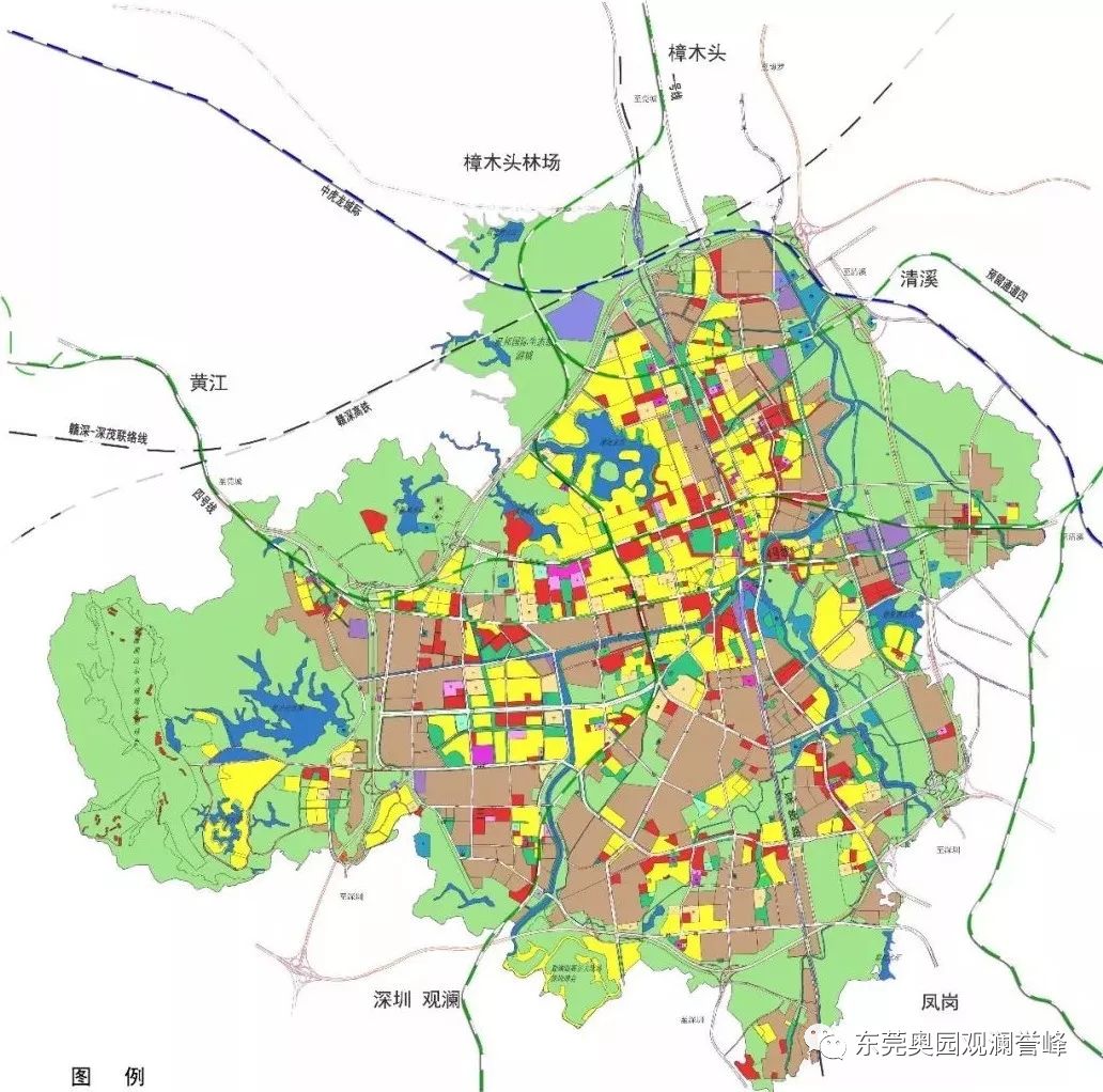 2018年7月公示的东莞市塘厦镇近期(2017—2020年)建设用地规划图(示意图片
