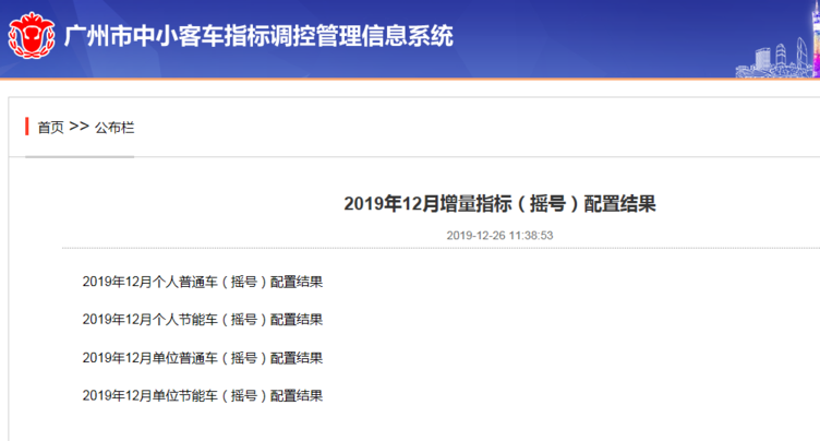 12月广州车牌摇号结果已出,你中签了吗?
