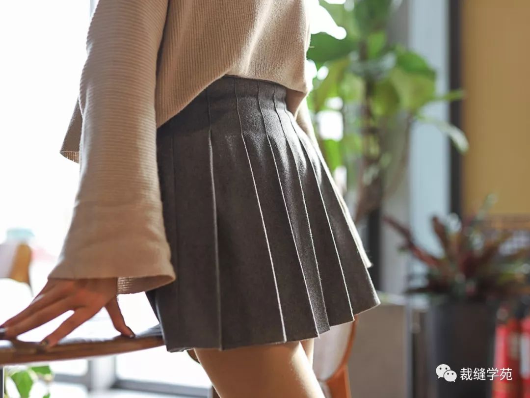 百搭百褶裙, 学院风少女心爆棚_纸样
