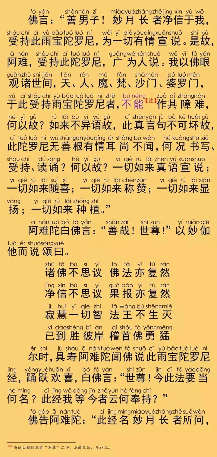 佛说雨宝陀罗尼经注音版