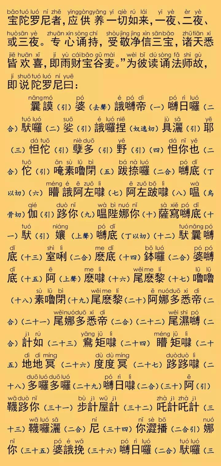 佛说雨宝陀罗尼经注音版