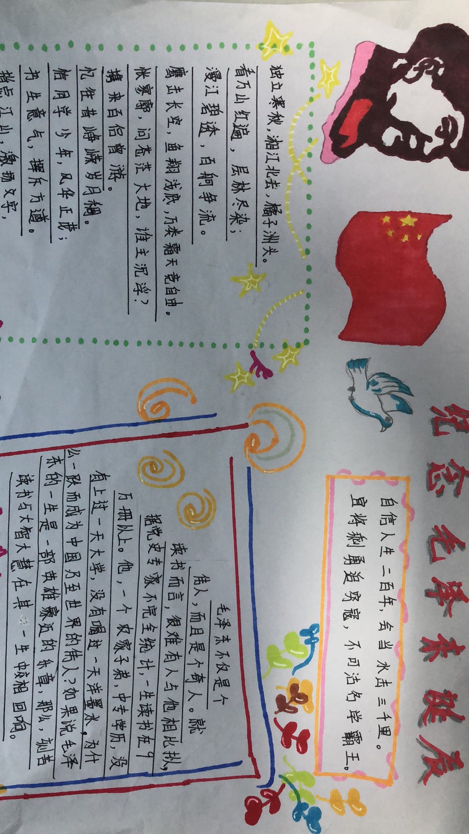 管城区大王庄小学开展毛泽东诞辰126周年纪念活动_伟人