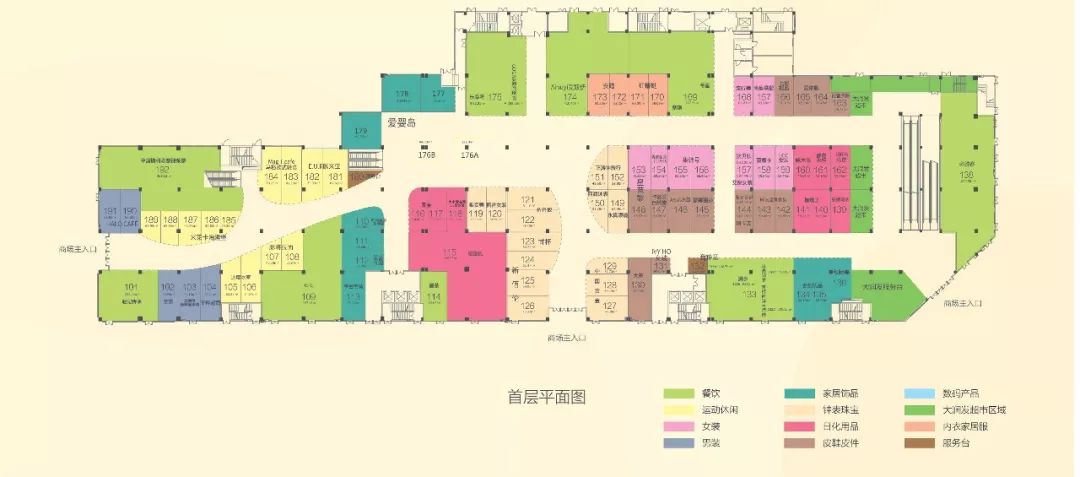 商场首层落位图 缤纷汇 二楼诚邀