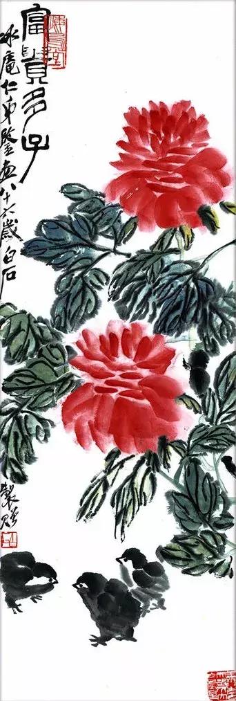 视觉盛宴:绘画大师齐白石笔下的——花卉100幅(无水印