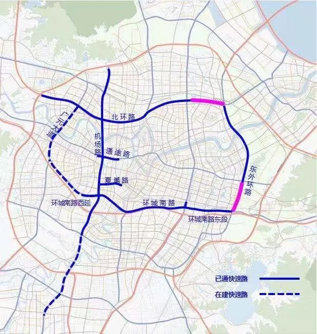 快速路网结构今日(12月28日)10:00通车北环东段高架和东环高架已完工!