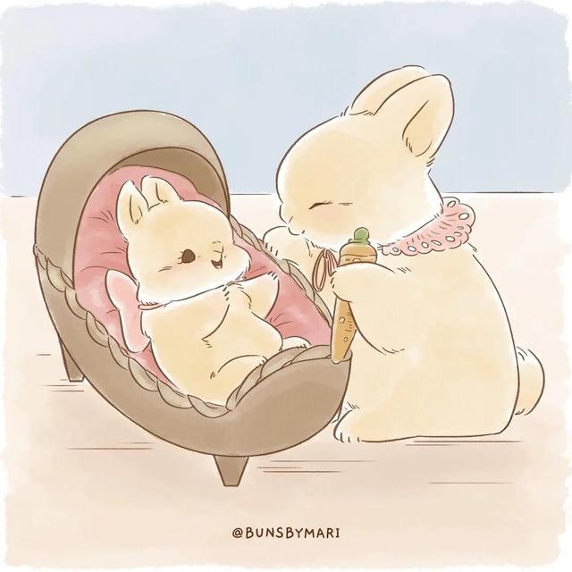 小兔兔,可爱治愈系,萌萌哒!(漫画插画)