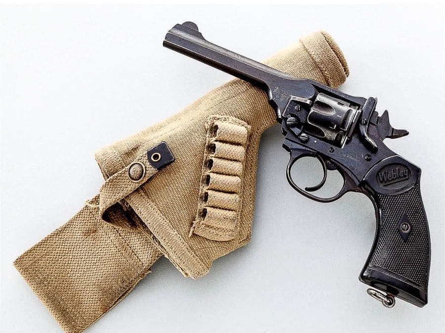 二战兵器全集,恩菲尔德2号Mk 1转轮手枪和韦伯