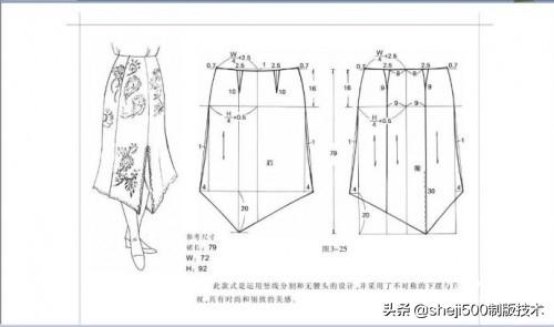 通俗易懂服装裁剪图,37种半身裙裁剪图合集.整书上传