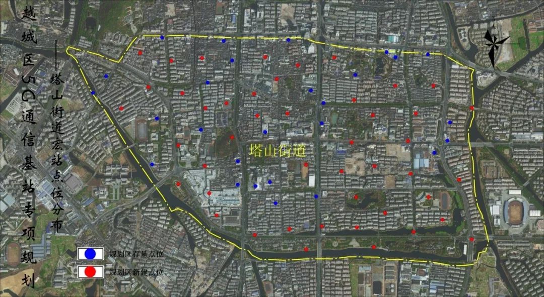 越城区府山街道5g宏站规划全网分布图