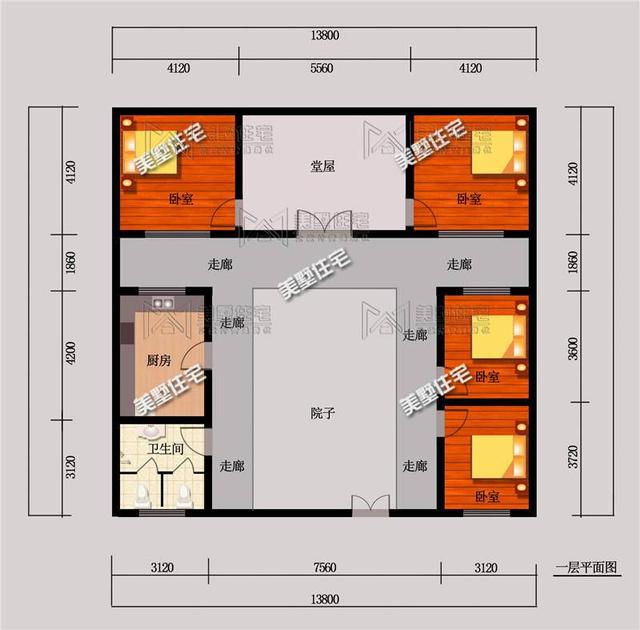 四款经典中式小院,农村人回家盖房子,一个小院真的不能少