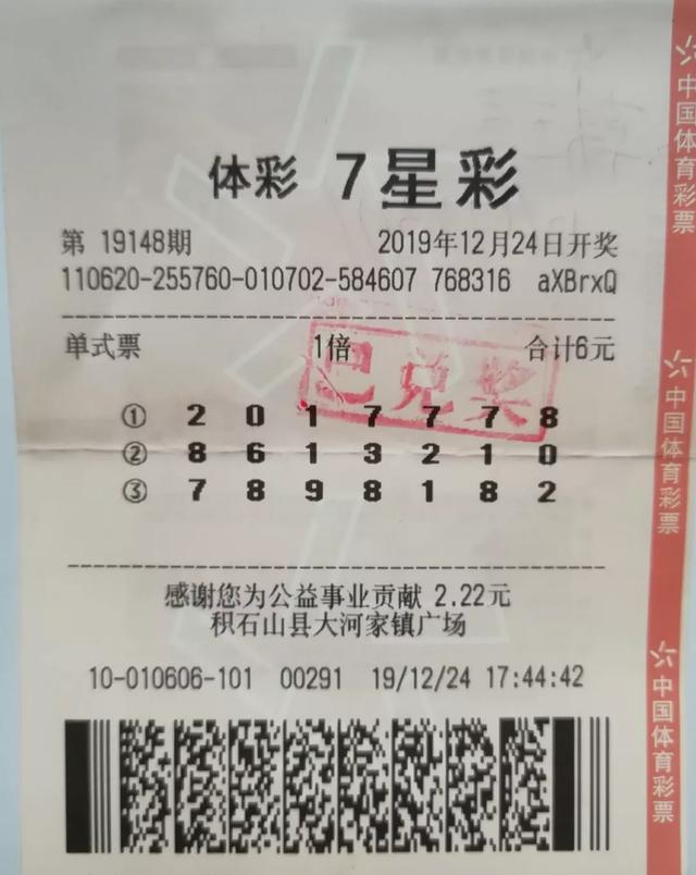 这位当期七星彩开奖后  这位购