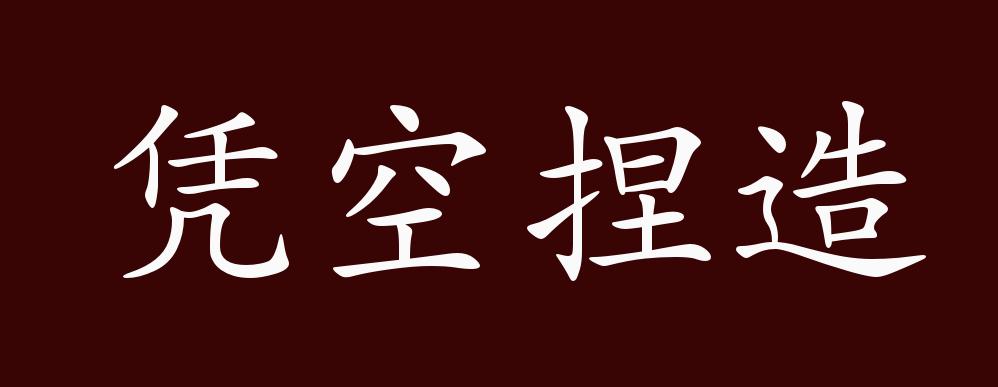 "近义词有:凭空臆造,凭空想像,凭空捏造是贬义成语,可