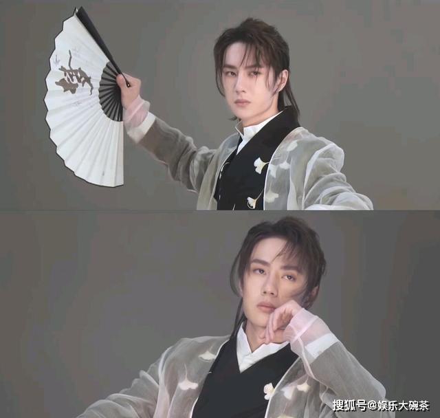 原创王一博古风造型格外,穿纱衣手持折扇宛若俏公子,又帅又仙
