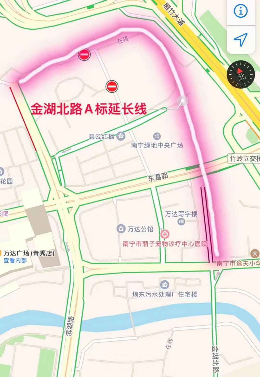 该项目的建成,打通了金湖北路与滨湖北路的道路衔接问题,保障周边道路