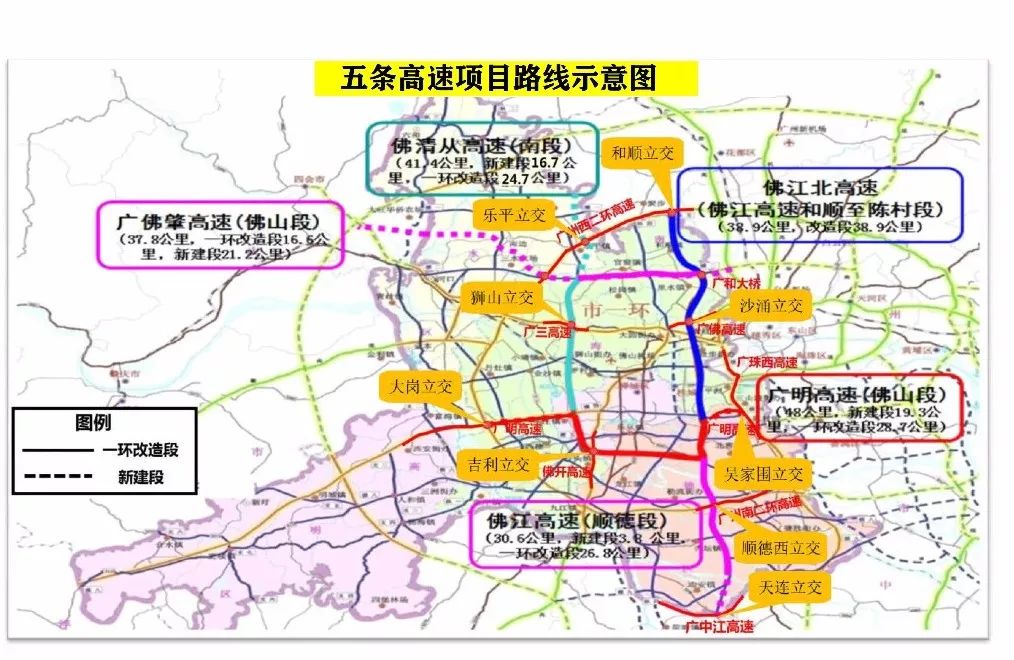 佛江高速公路(江珠高速北延线佛山段,佛江高速公路(和顺至陈村段)