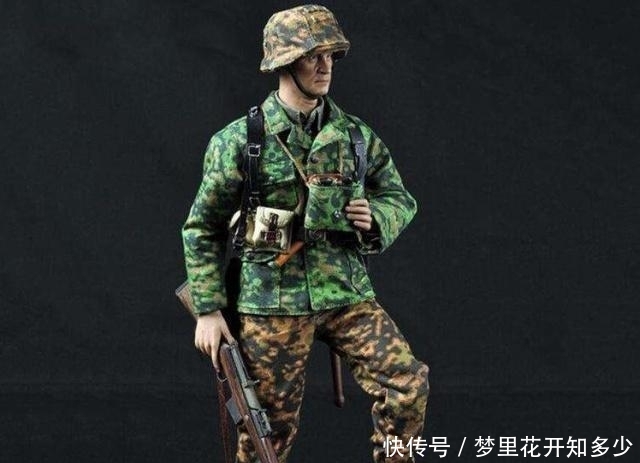 国防军军官特意订制了党卫军的迷彩服,比如豌豆迷彩作战服