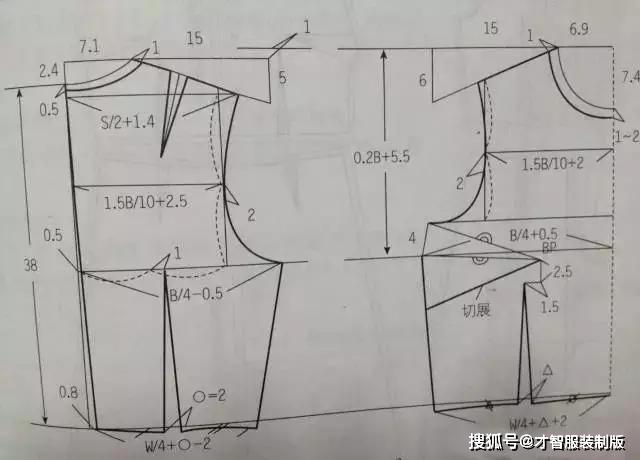 接腰型连衣裙打版裁剪教程 才智服装