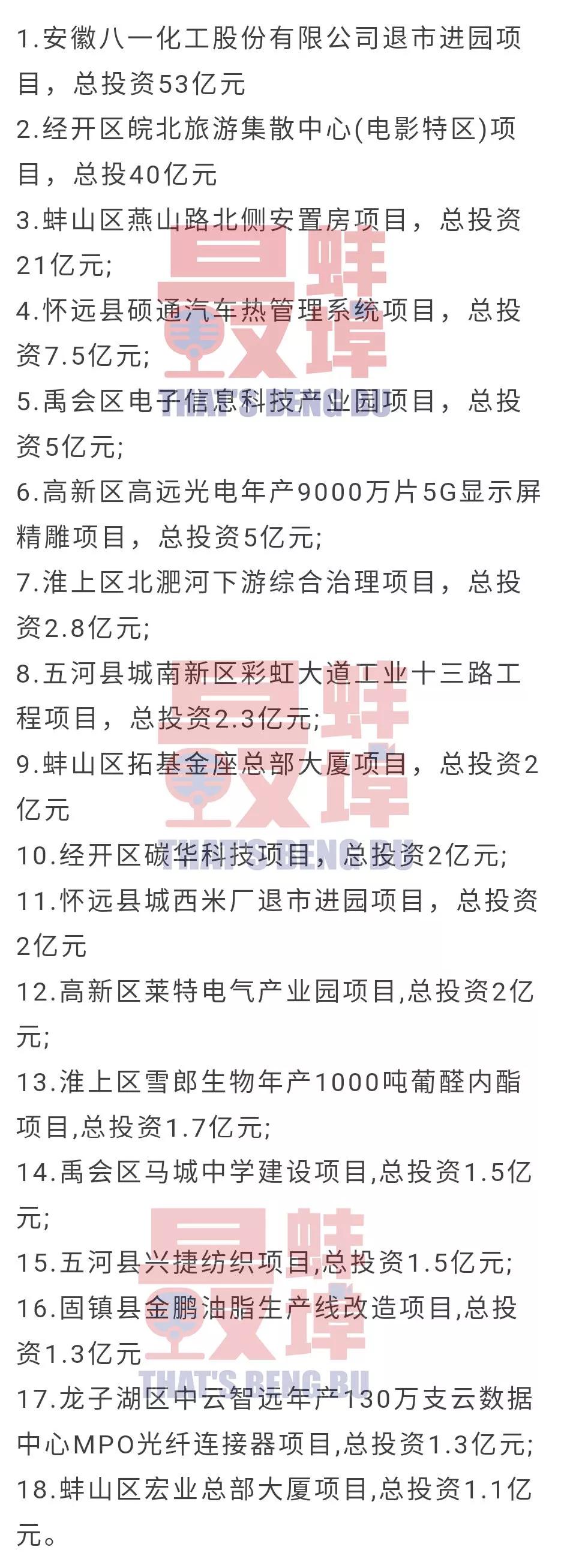 "重大项目集中开工蚌埠分会场暨八一化工退市进园项目开工动员会举行