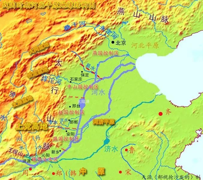 他们在面对赵国时,有足够的安全保障,但除非易水能够一直向东延伸到海