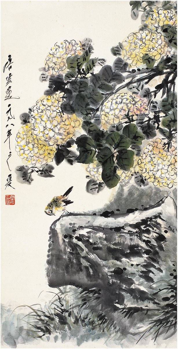 海派画家四大名旦之一唐云花鸟画