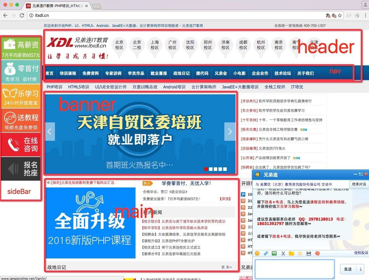 IT兄弟连 HTML5教程 栅格布局 盒子模型