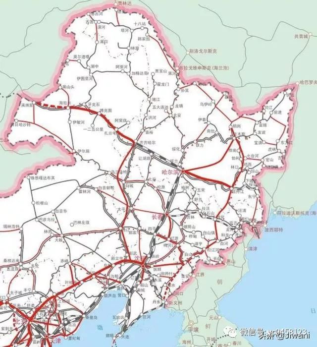 十年后(2030年)东北三省铁路网规划