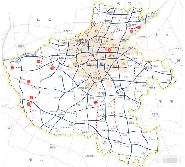 沈丘境内走向为:线路在郸城钱店镇西南与g220交叉,之后离开郸城境.