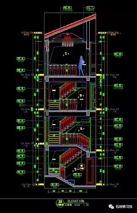 99的石材人都需要的楼梯cad节点图合集