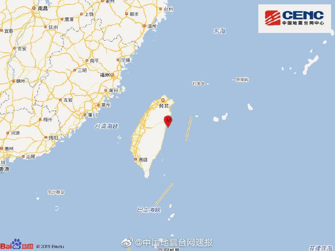 台湾花莲县海域发生4.7级地震震源深度13千米_台网