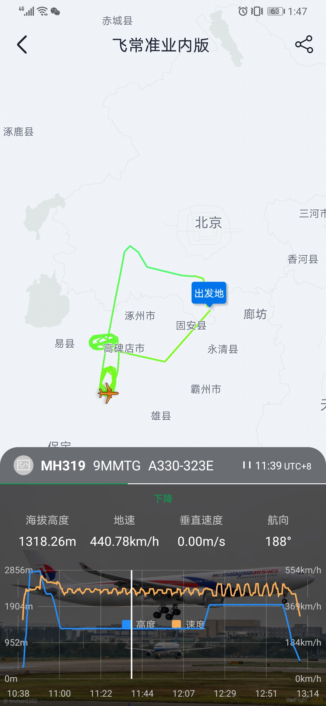 马航MH319从北京大兴机场起飞后返航，回应：系统问题_航班