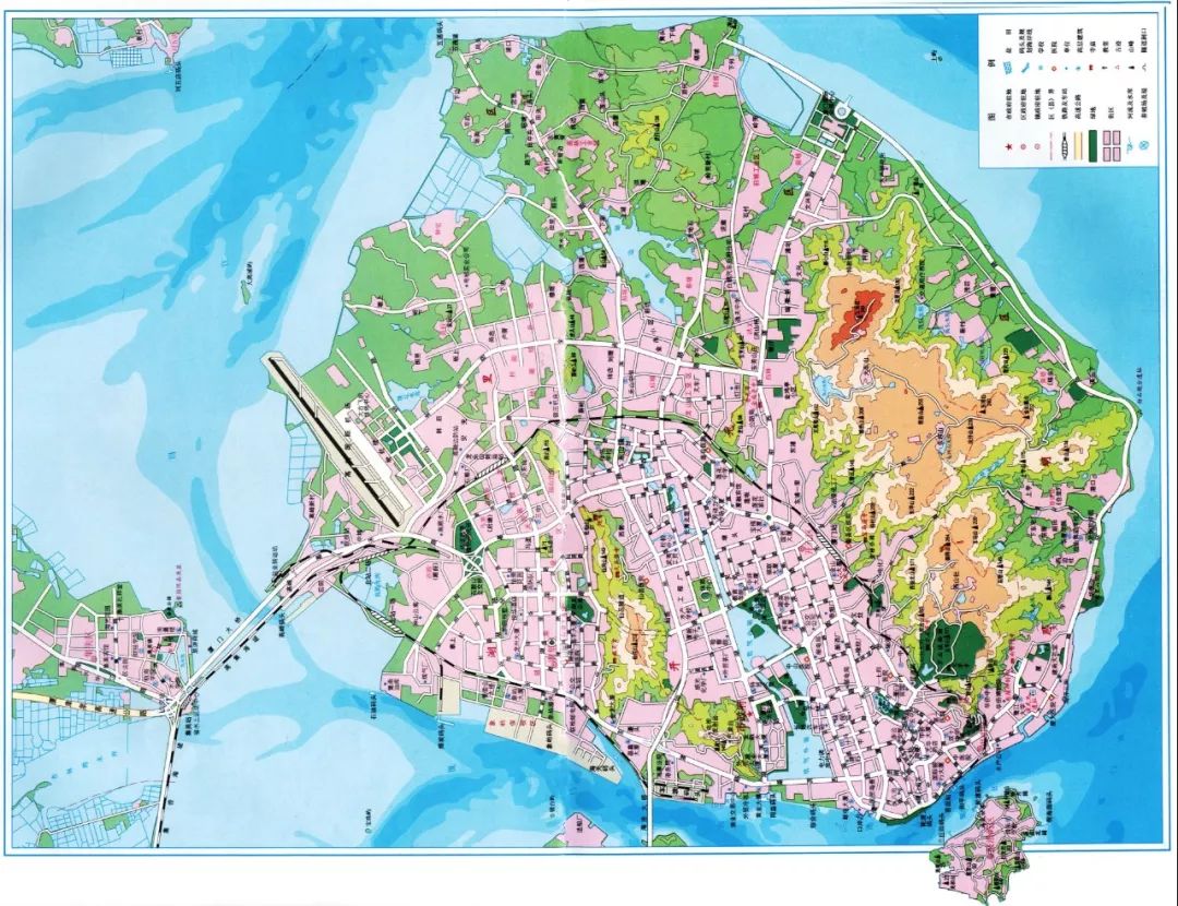 厦门岛地图(2000年)