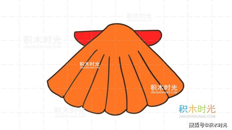 贝壳简笔画教程,积木时光简笔画