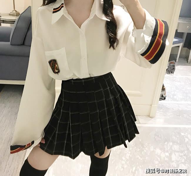 校服校裙怎么搭_校服女生(3)