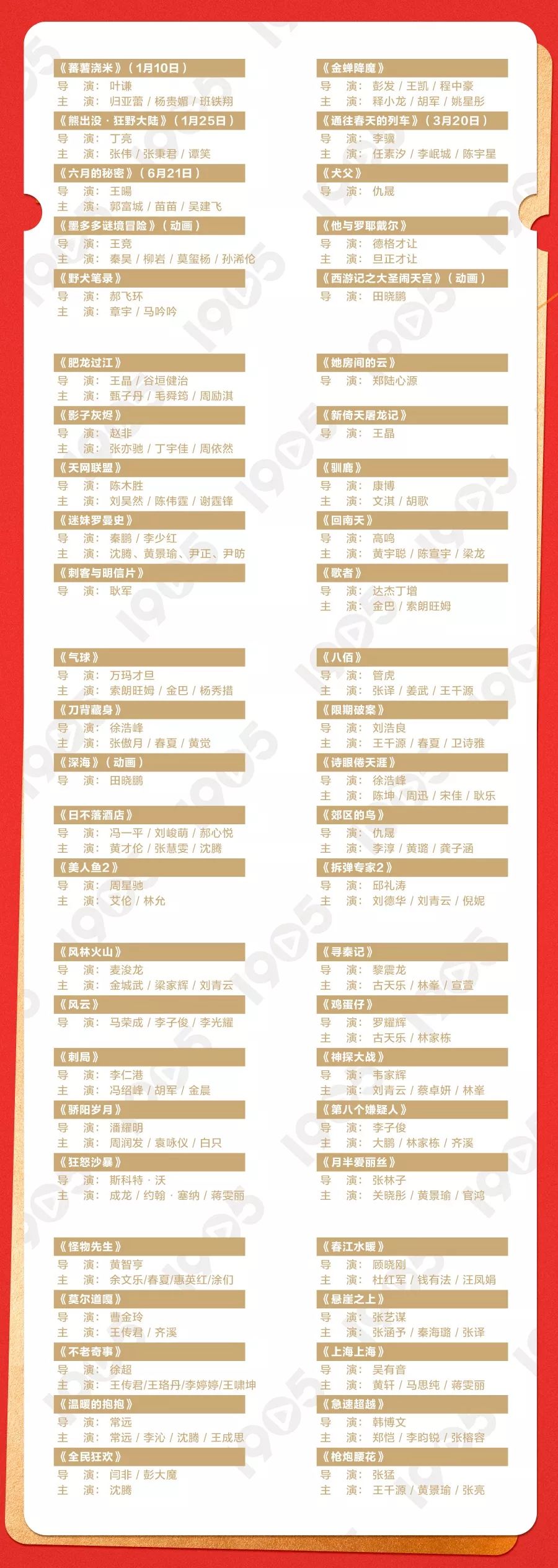 150部！请收藏这份2020年全网最全华语片单