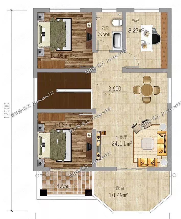 8x12米最美的养老小别墅,18万的二层小户型,家家户户都建的起