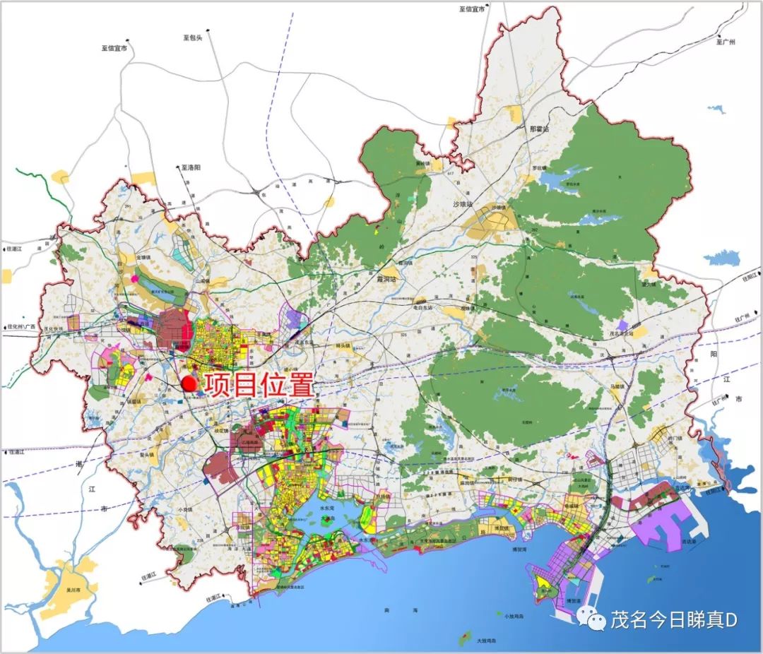 茂名站南大动作,大岭仔以西规划公示,锦堂,南园安置区设计出炉!