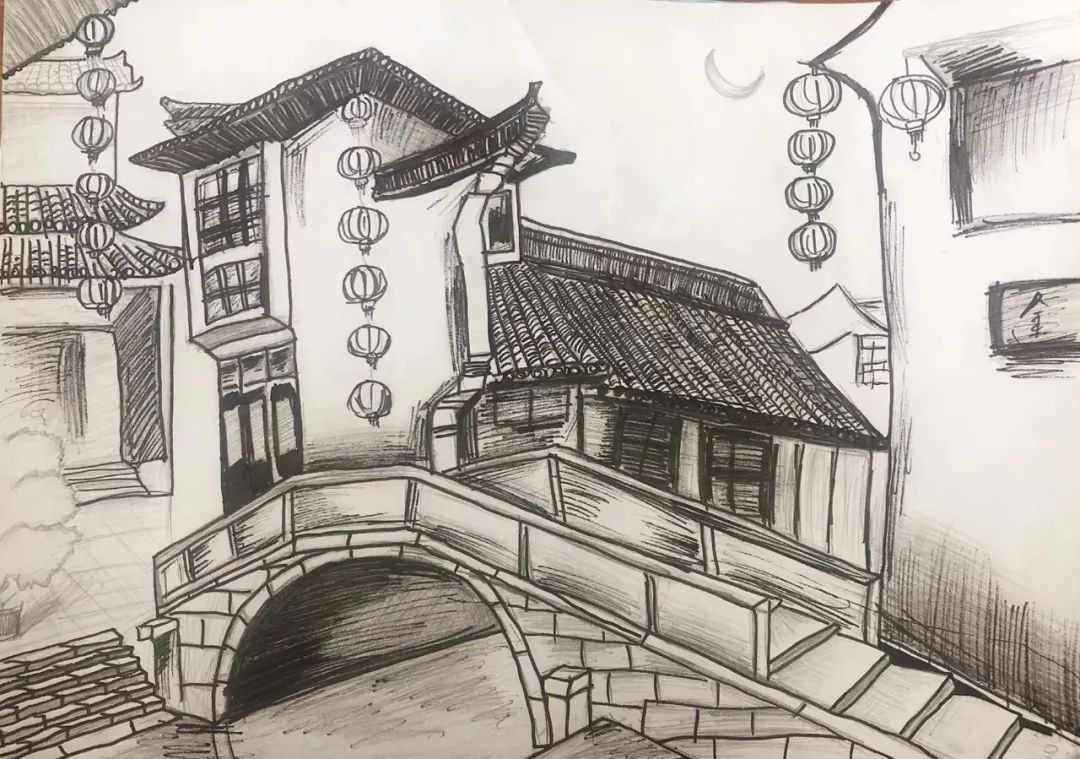 美!上海古镇——"喜爱上海的理由"学生绘画作品展示(3